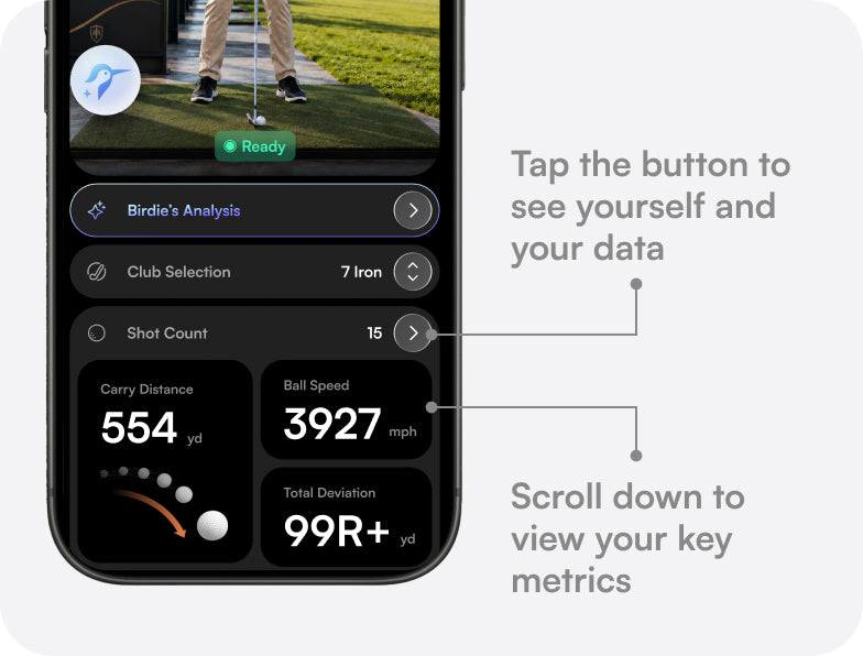 Detailed ball, club, and body motion data view one